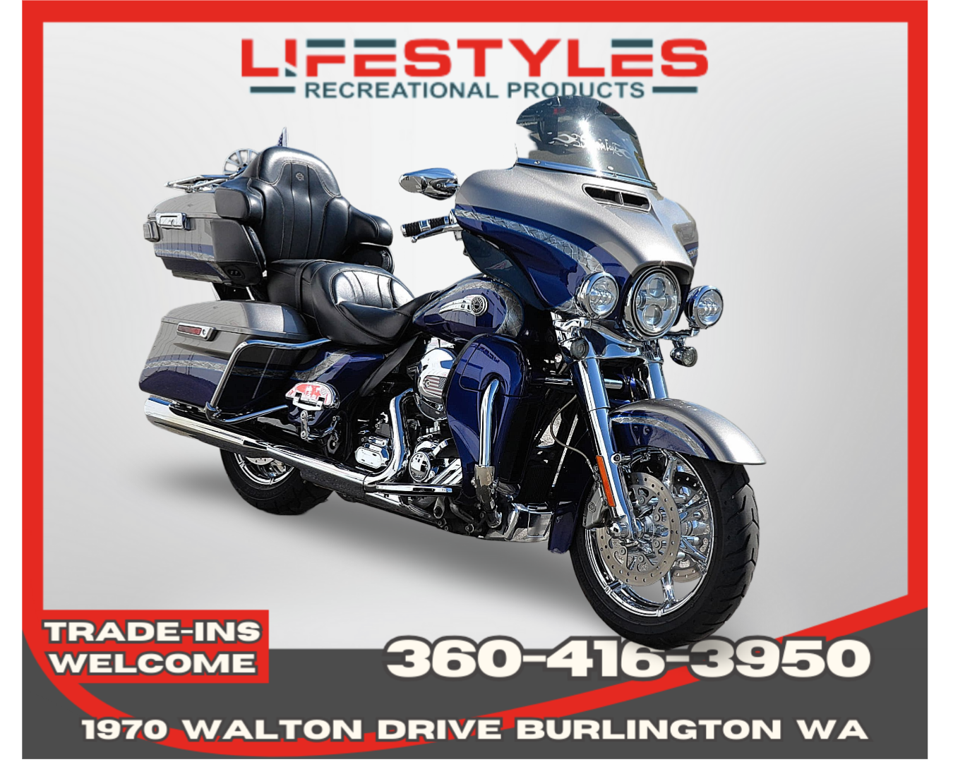 Pre Owned Harley Davidson Silver Wing Touring For Sale Lifestyles Recreational Products Burlington WA