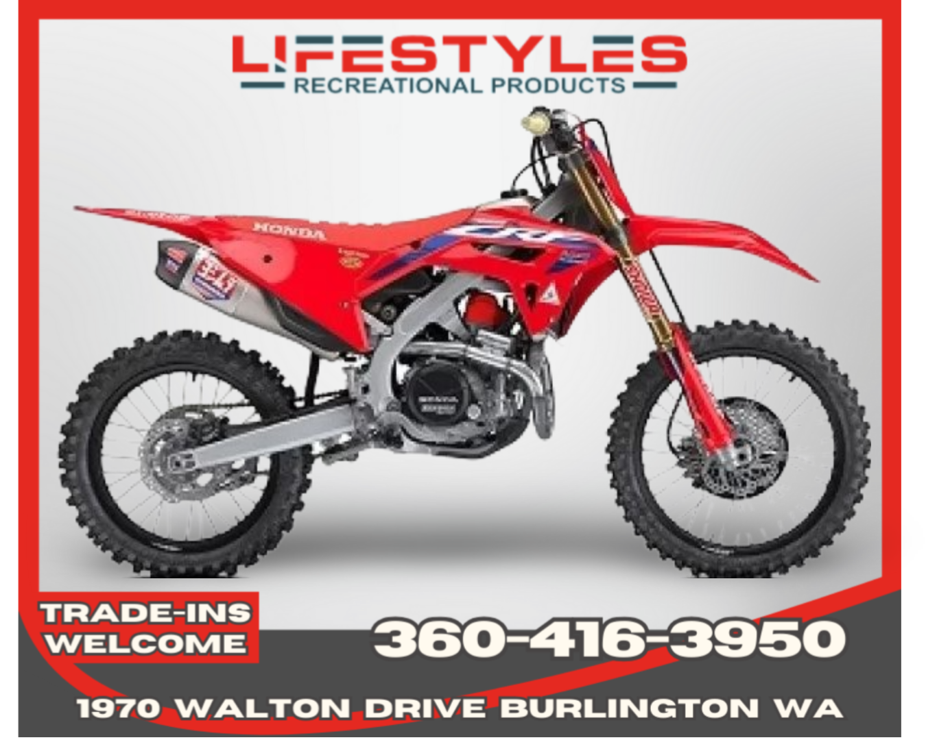 New 2024 HONDA CRF Dual Sport Off Road For Sale Lifestyles Recreational Products Burlington WA